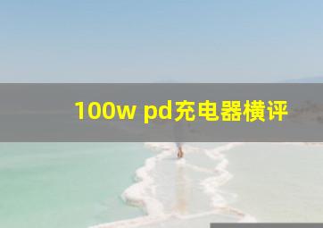 100w pd充电器横评